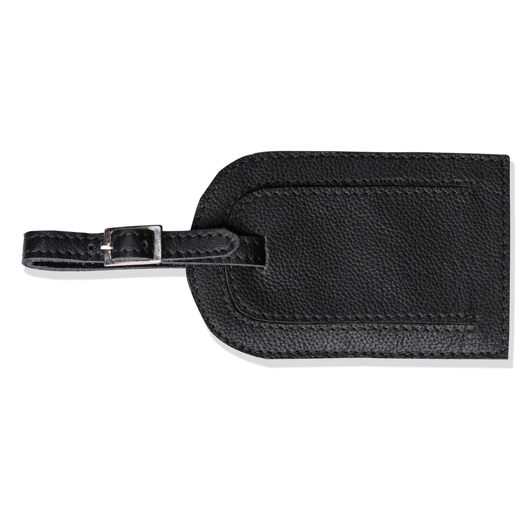 Chelsea Leather Luggage Tag - Black