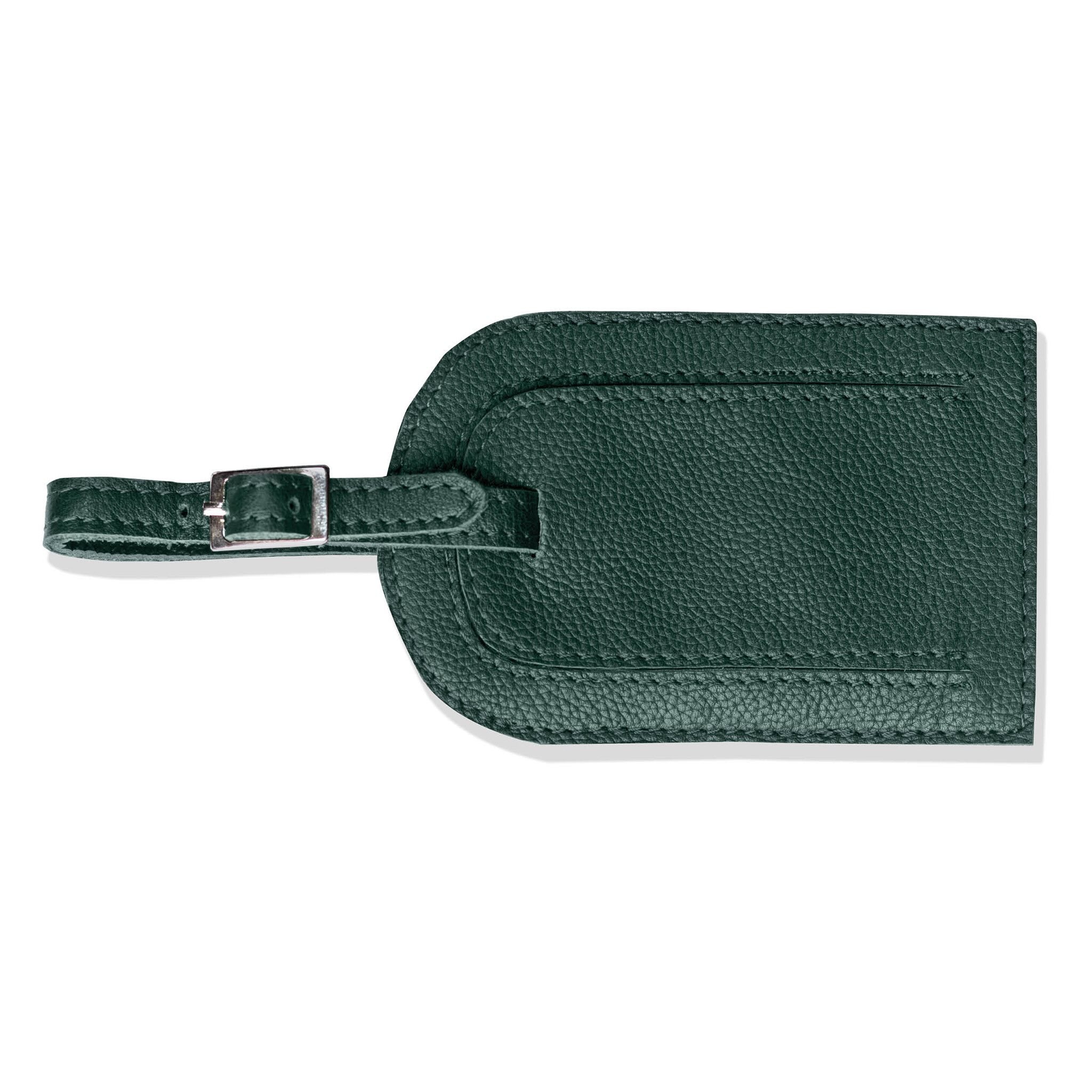 Chelsea Leather Luggage Tag - Green