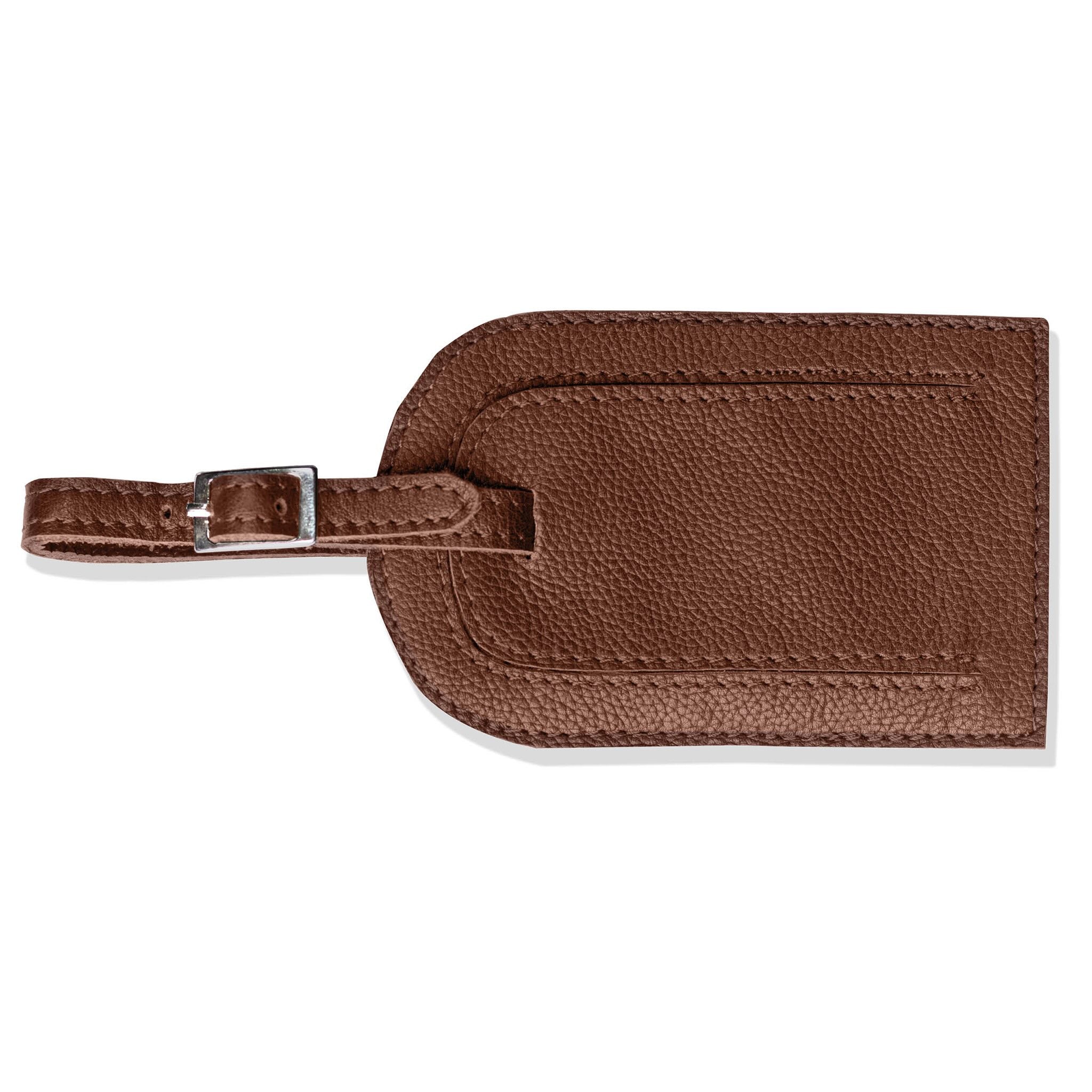 Chelsea Leather Luggage Tag - Mustard