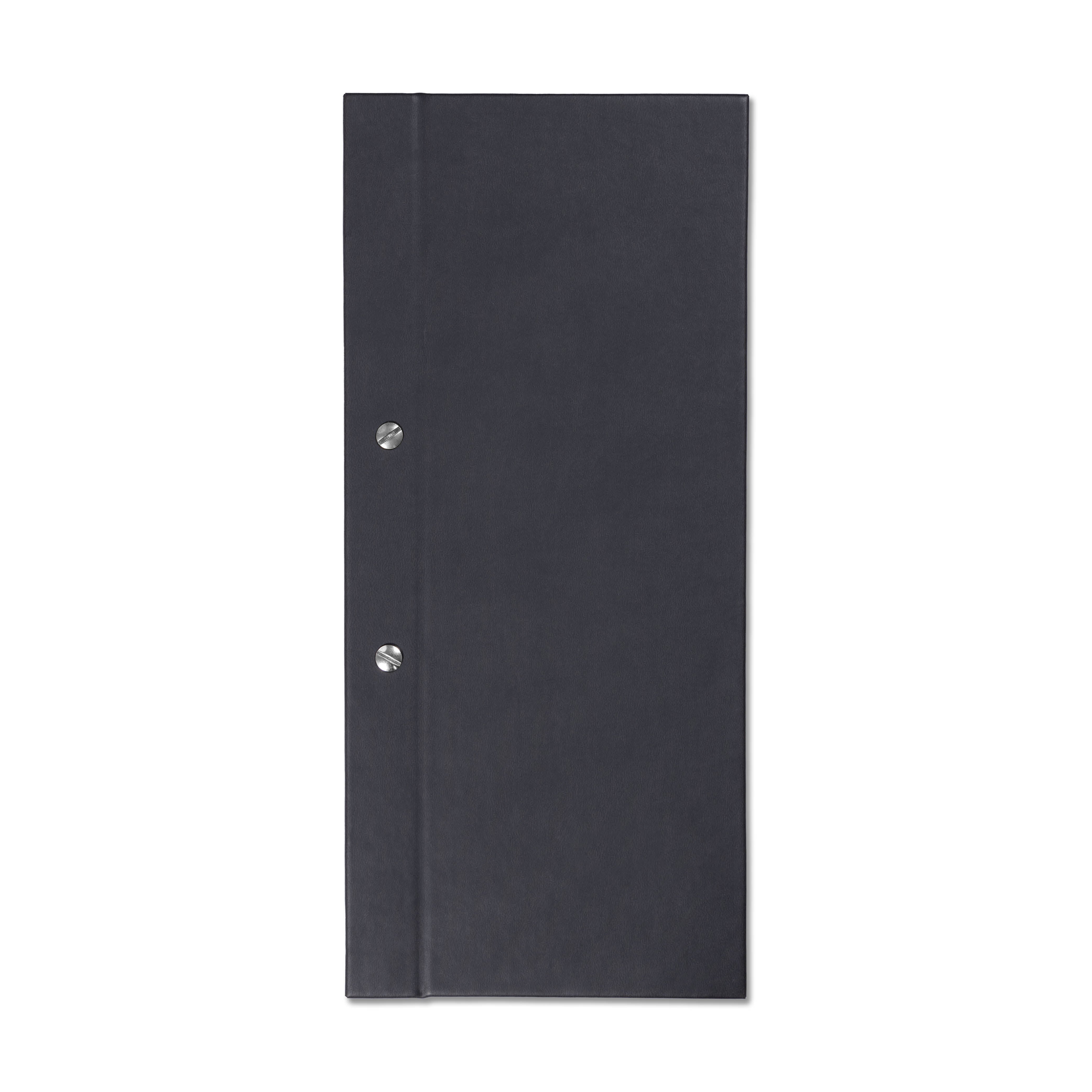Dorchester Menu Holder Half A4 Tall with Rivets Black