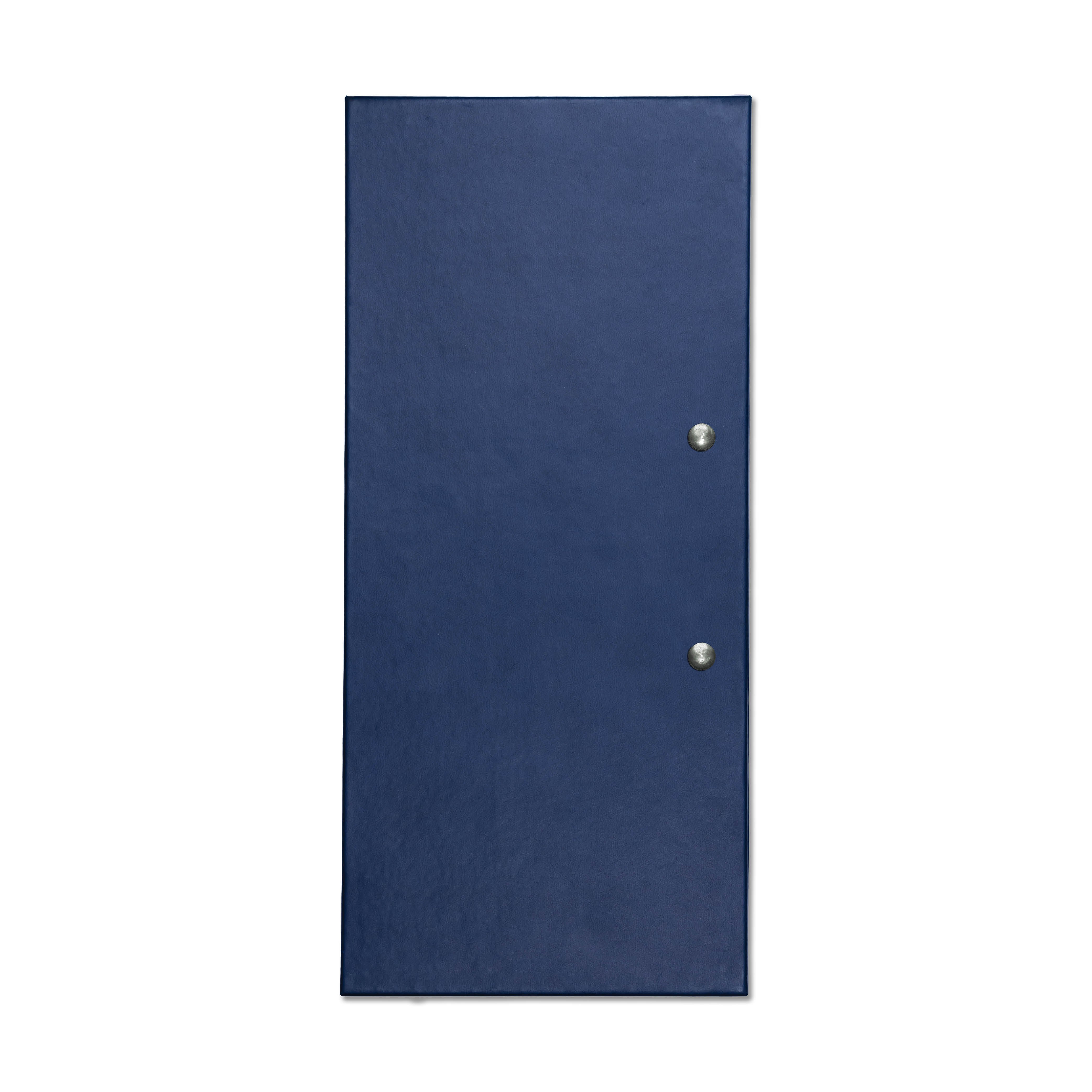 Dorchester Menu Holder Half A4 Tall with Rivets Blue