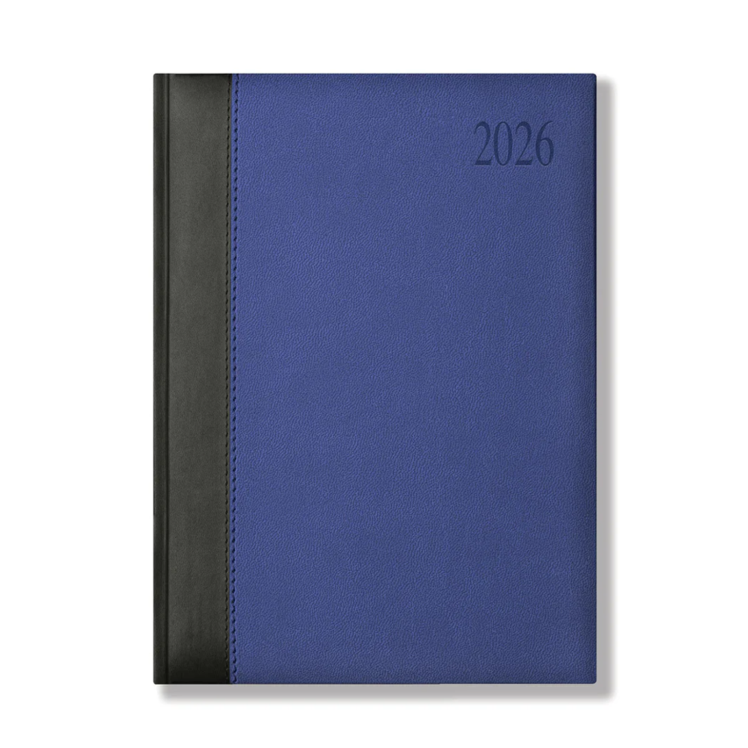Dorchester Bicolour Quarto Desk Diary, Week to View, blue blue-royal