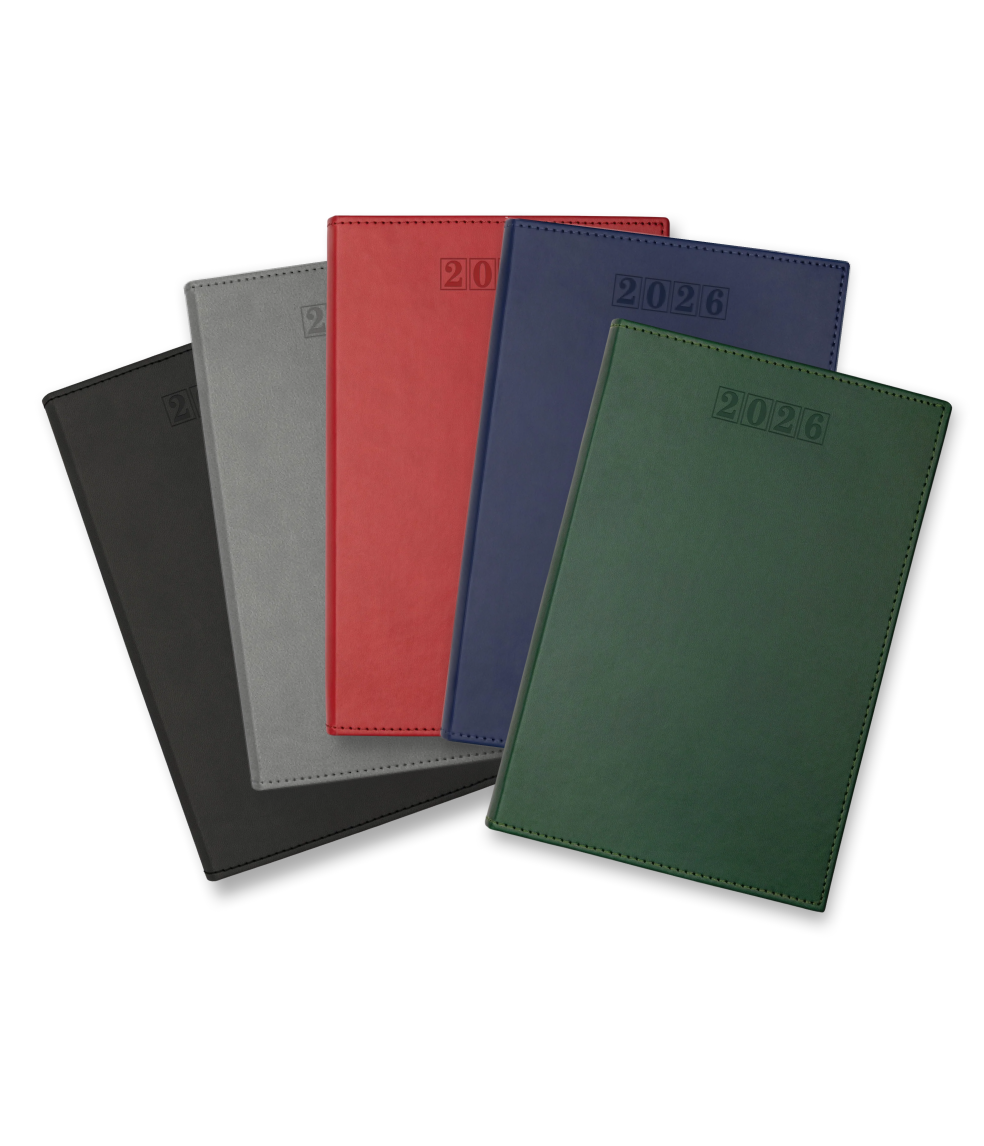 Dorchester NewHide A5 Desk Diary, Week To View