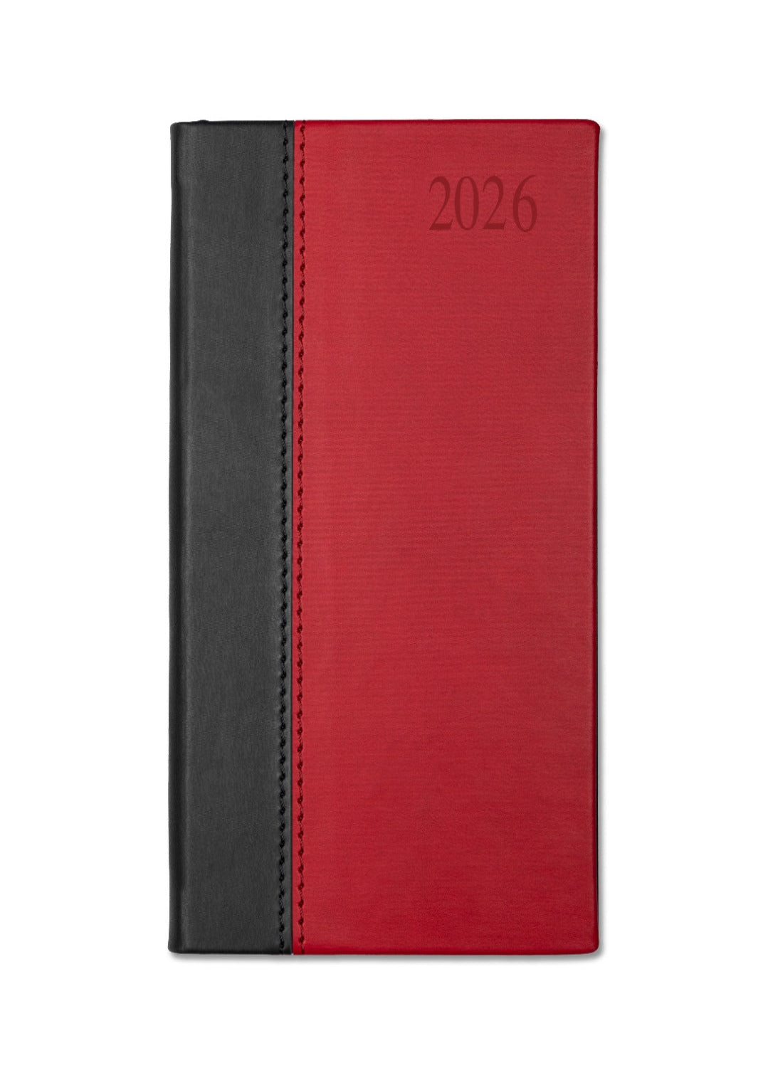 Dorchester Newhide Bicolor Pocket, Week to View, Black-Red