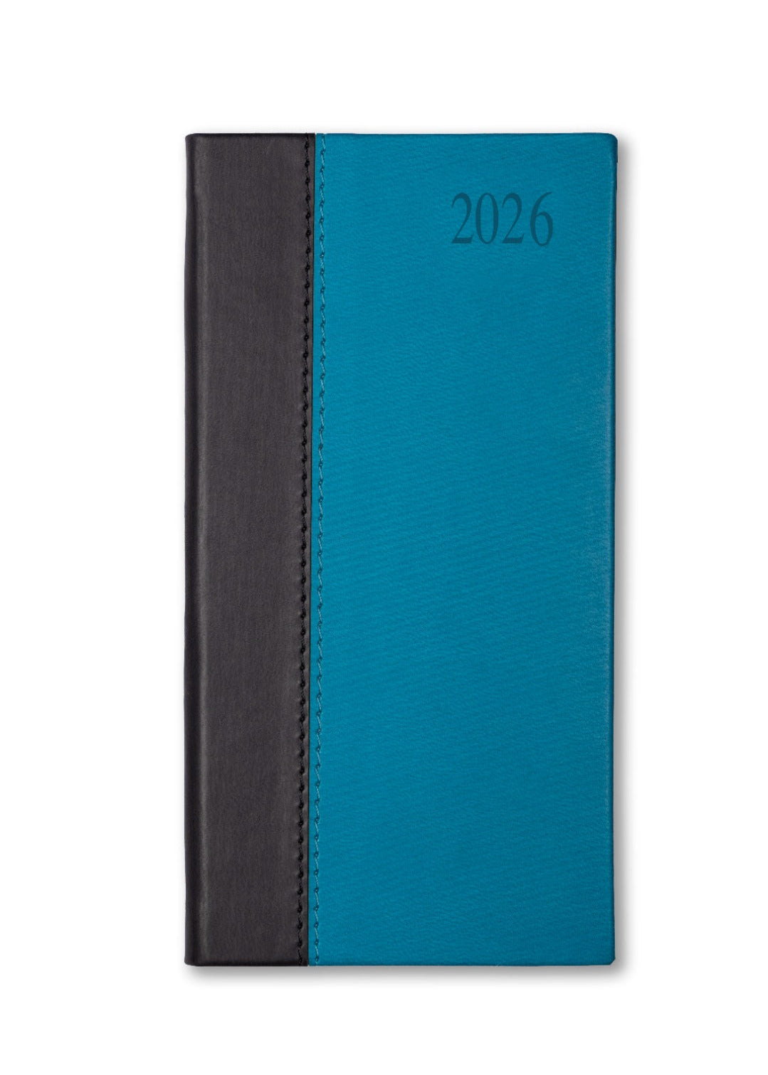 Dorchester Newhide Bicolor Pocket, Week to View, Black-Aqua