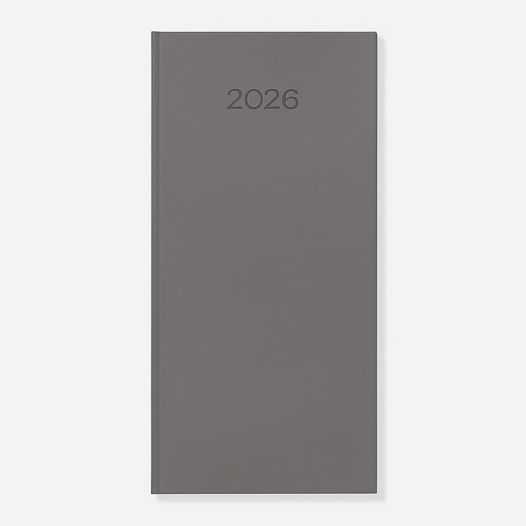 Lewes Collection Faux Leather Pocket Diary, Grey