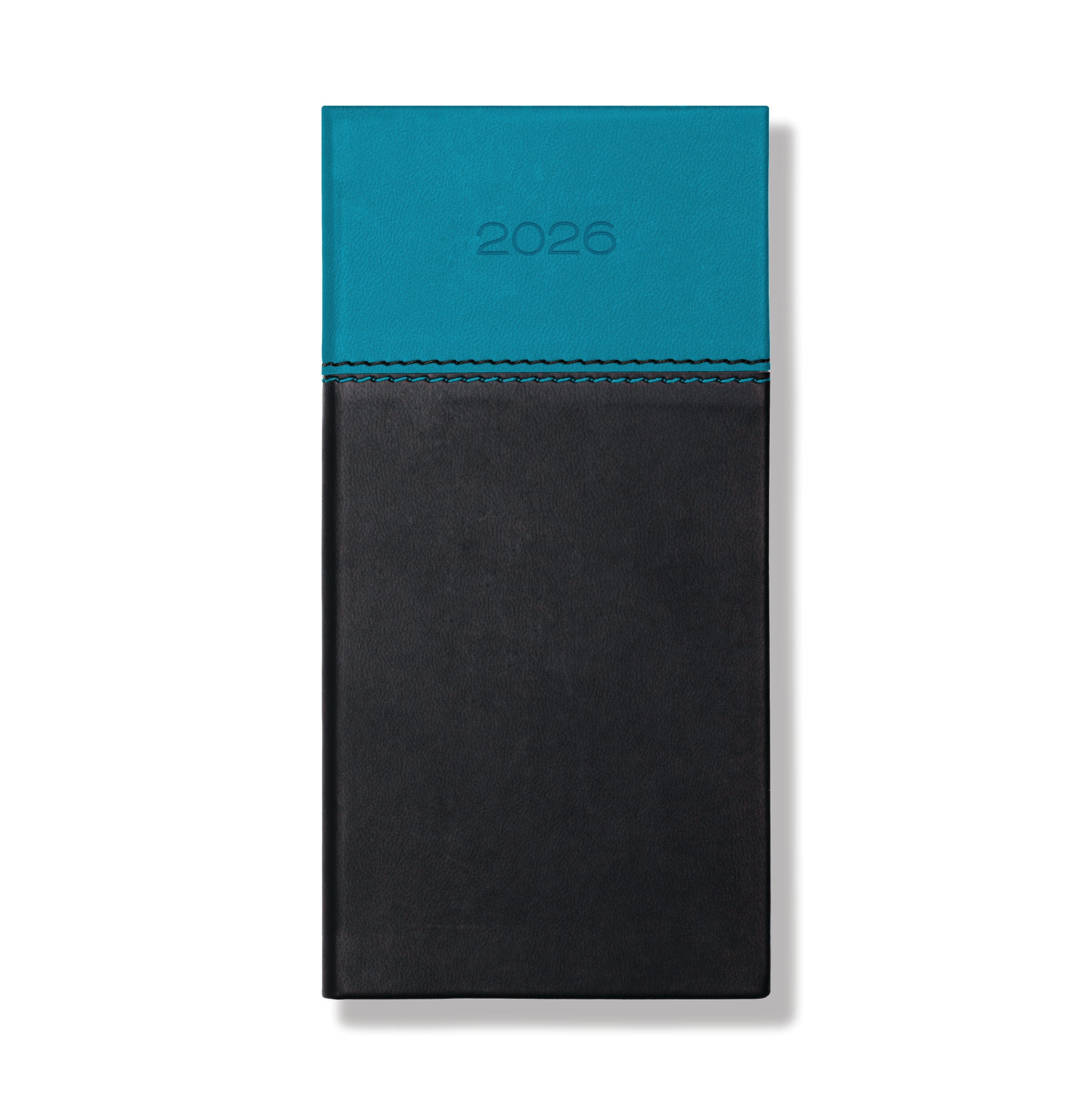 Dorchester Bicolour Pocket, Week to View, Black-Aqua