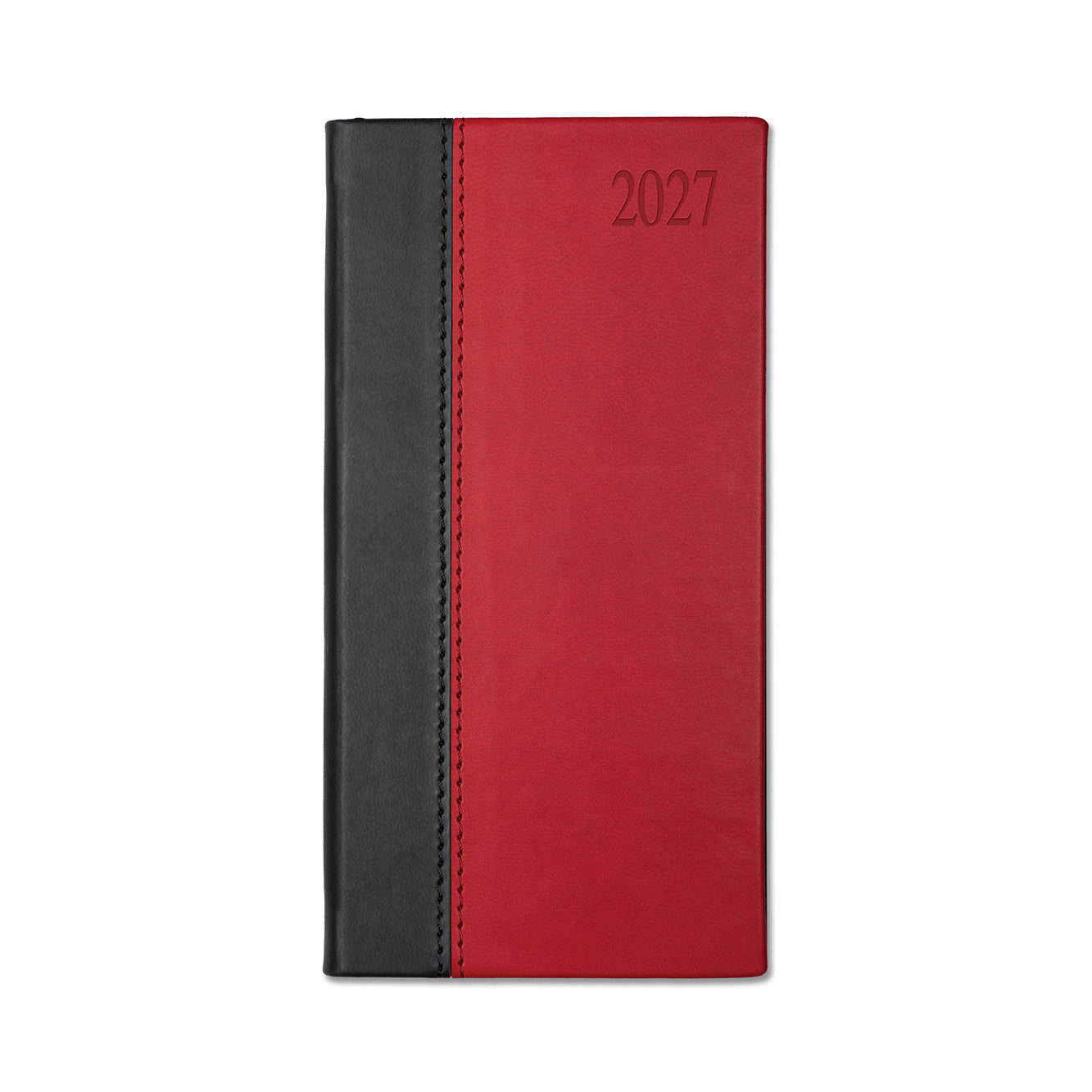 Dorchester Newhide Bicolor Pocket, Week to View, Black-Red