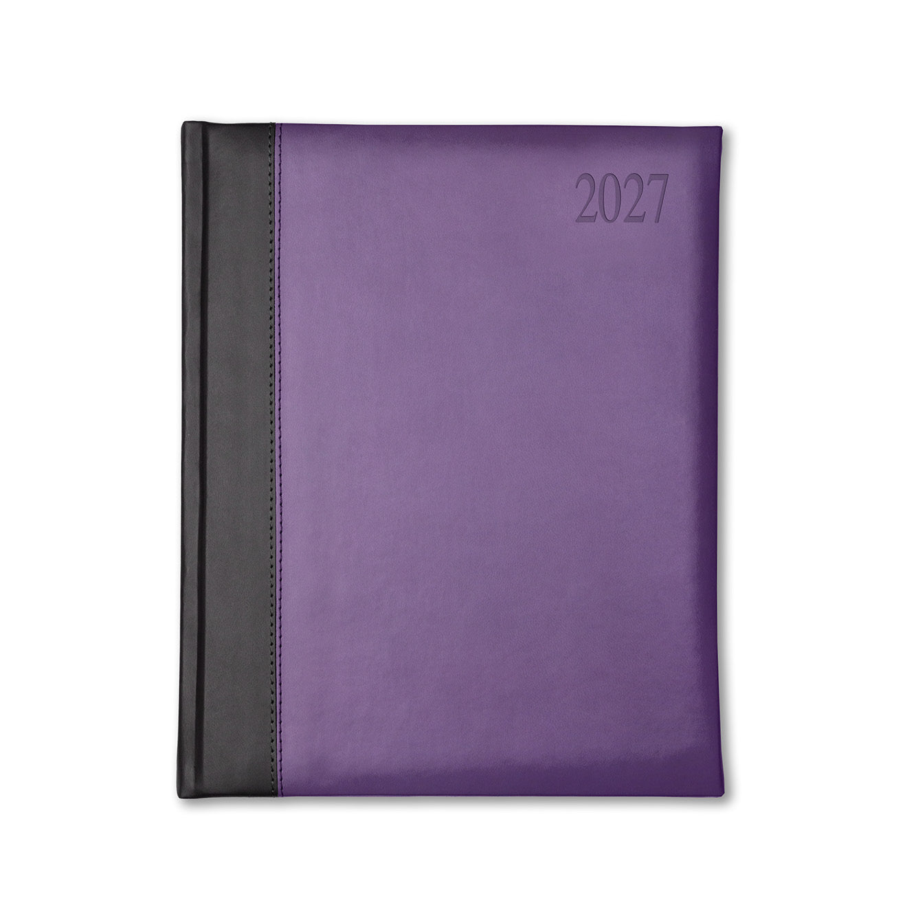 Dorchester Bicolour Quarto Desk Diary, Week to View, Black-Purple