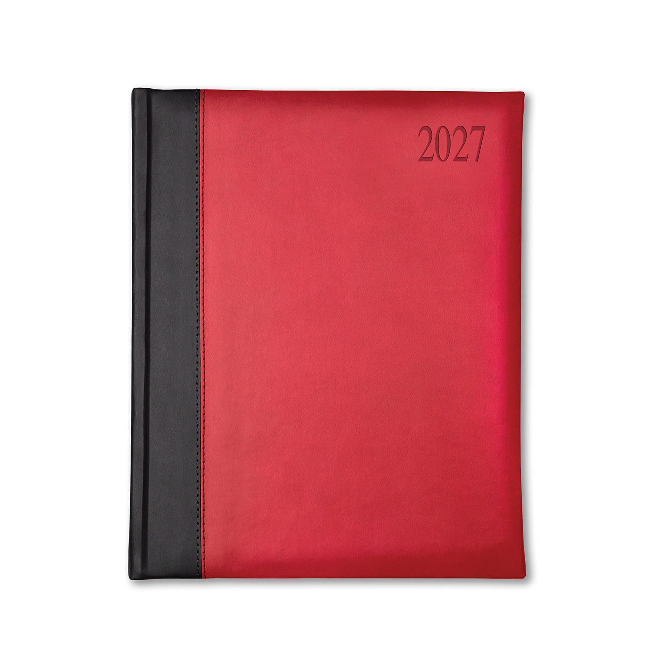 Dorchester Bicolour Quarto Desk Diary, Week to View, Black - Red