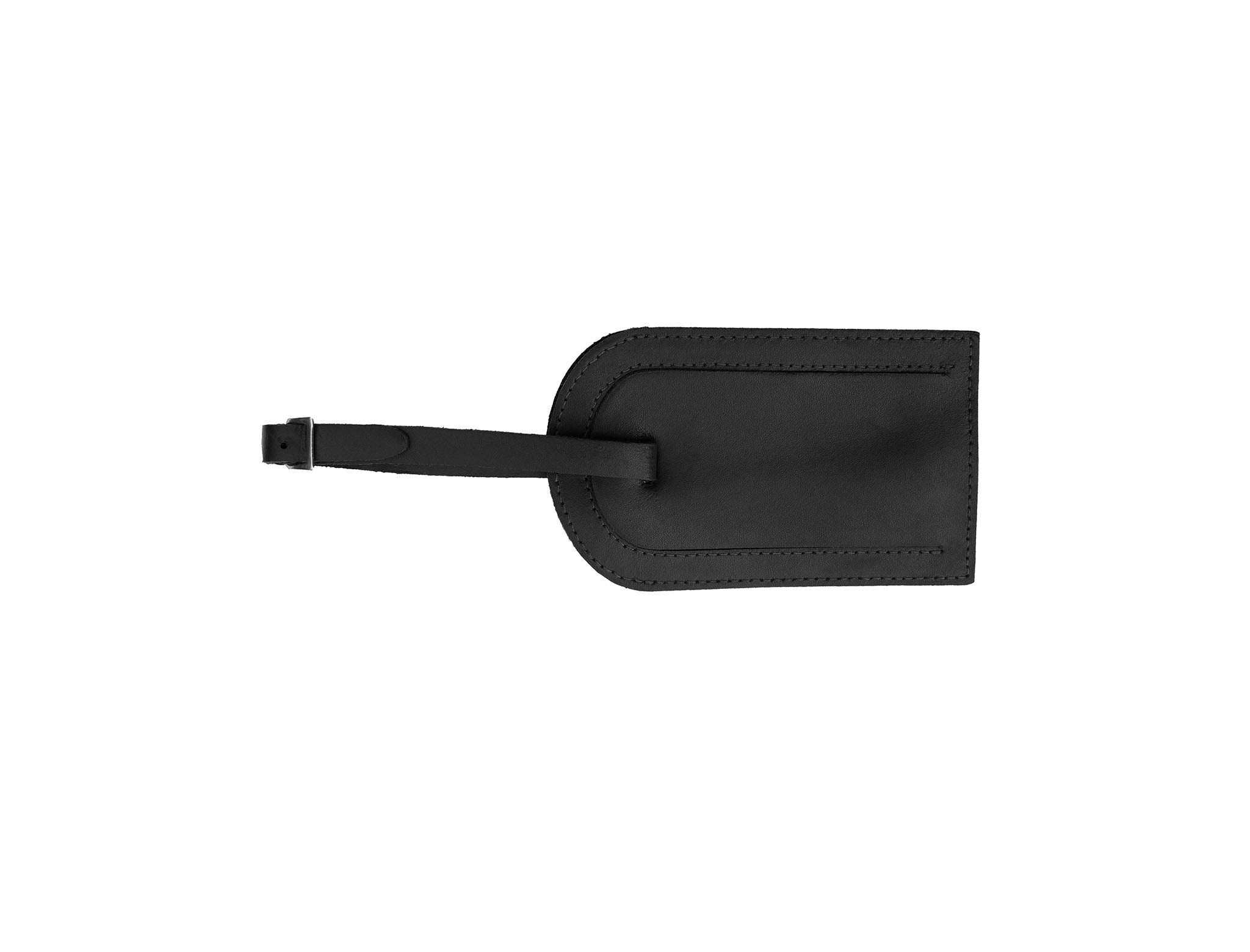 Windsor Hide Leather Luggage Tag- Black