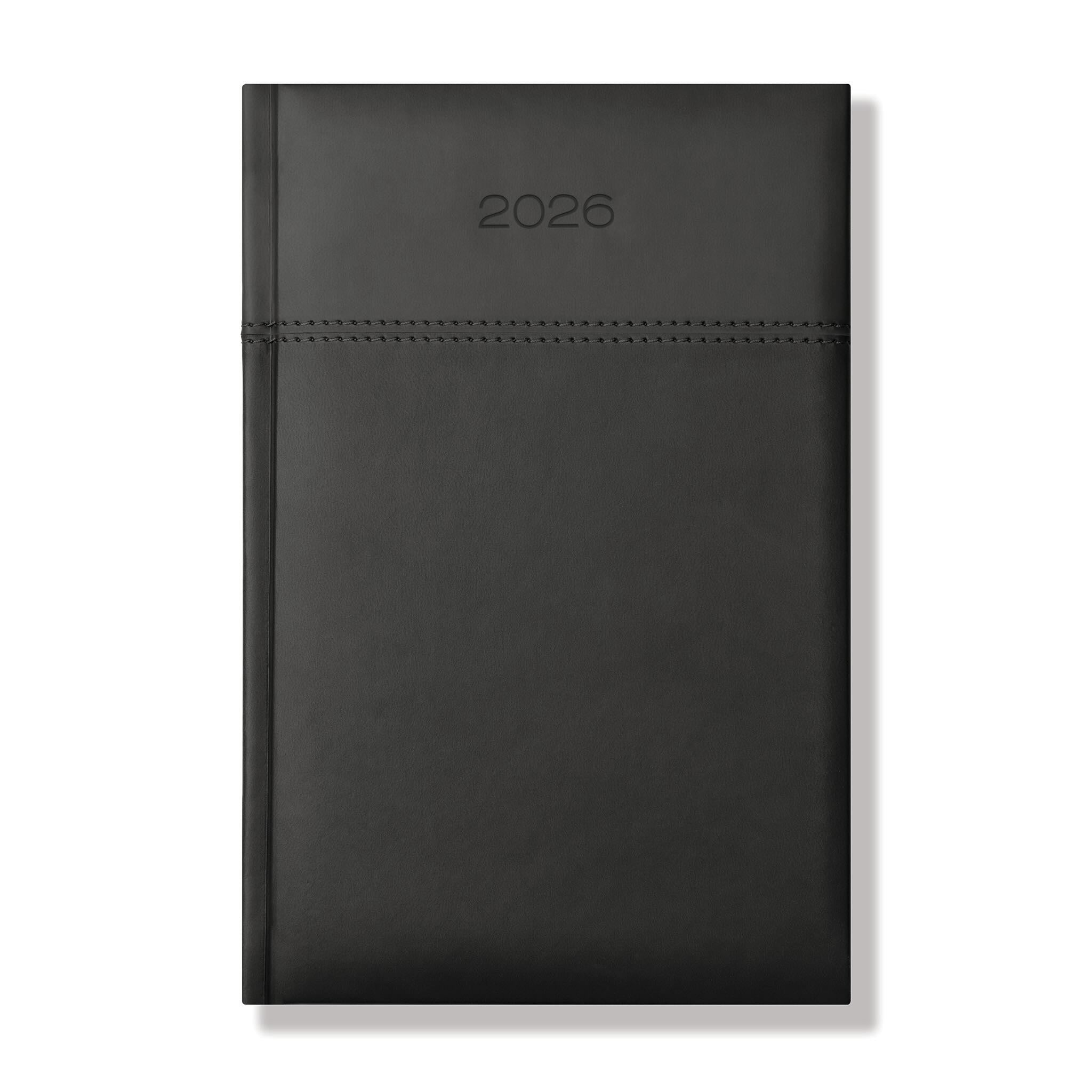 Dorchester Horizon A5 Desk Diary, Day Per Page, Black-Black