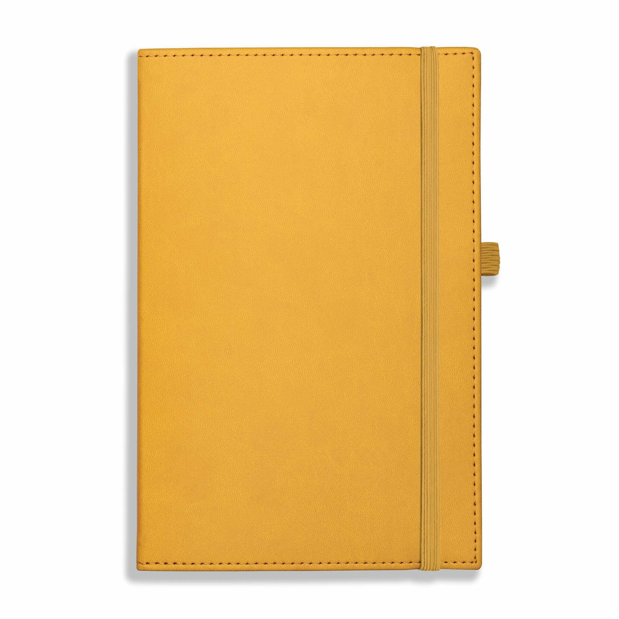 Dorchester NewHide A5 Notebook, Feint Ruled, Yellow