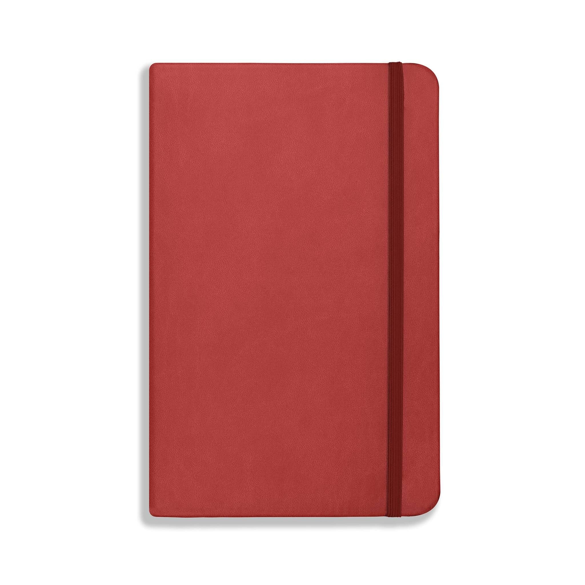 Dorchester NewHide A6 Notebook, Feint Ruled, Red