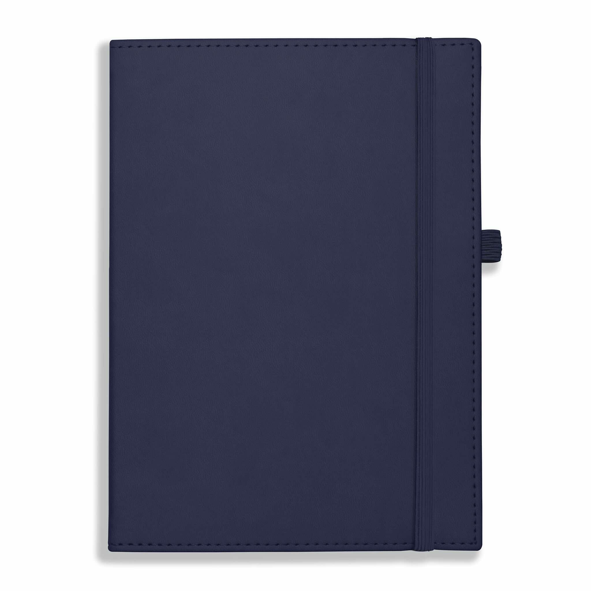 Dorchester NewHide Quarto Notebook, Feint Ruled, Dark Blue