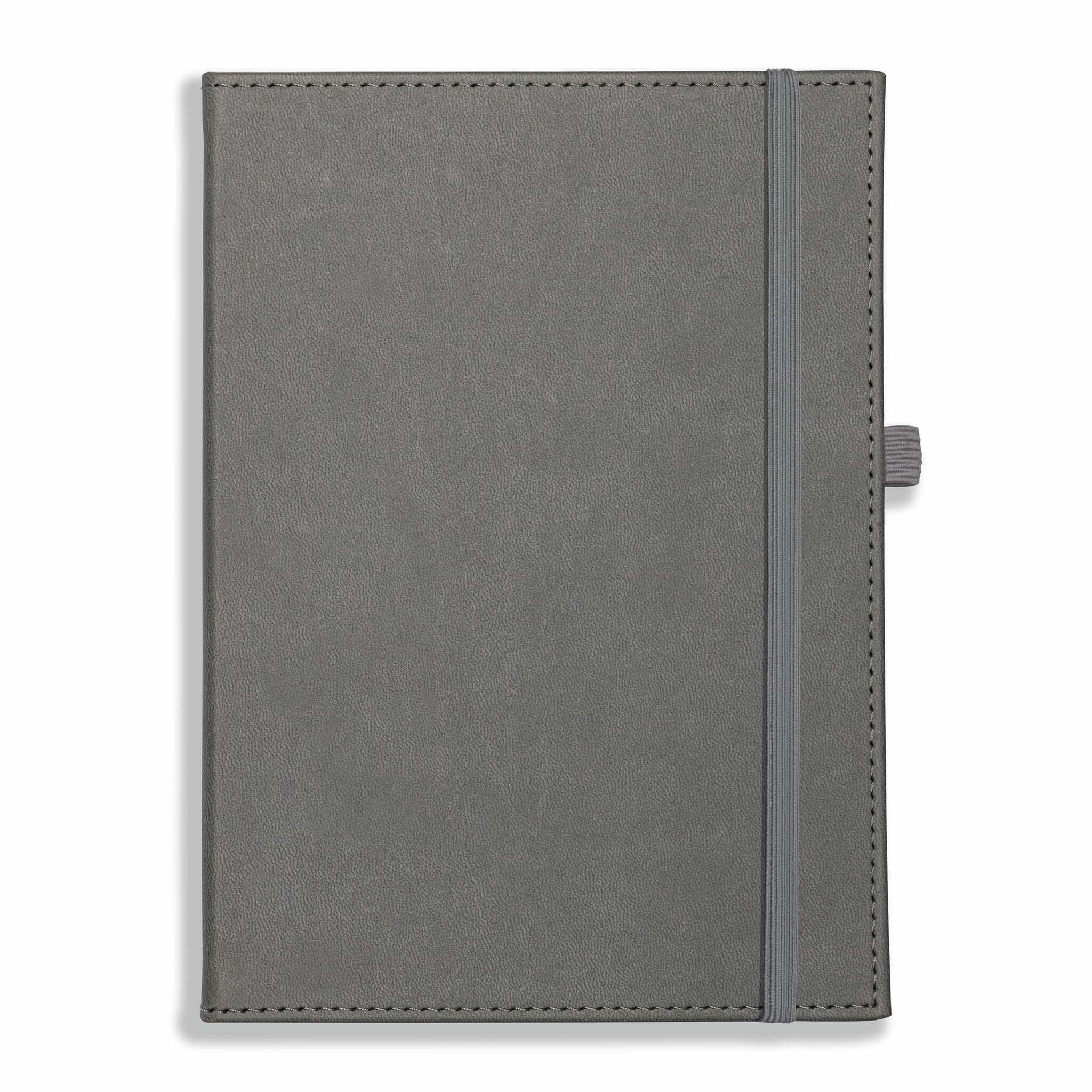 Dorchester NewHide Quarto Notebook, Feint Ruled, Graphite