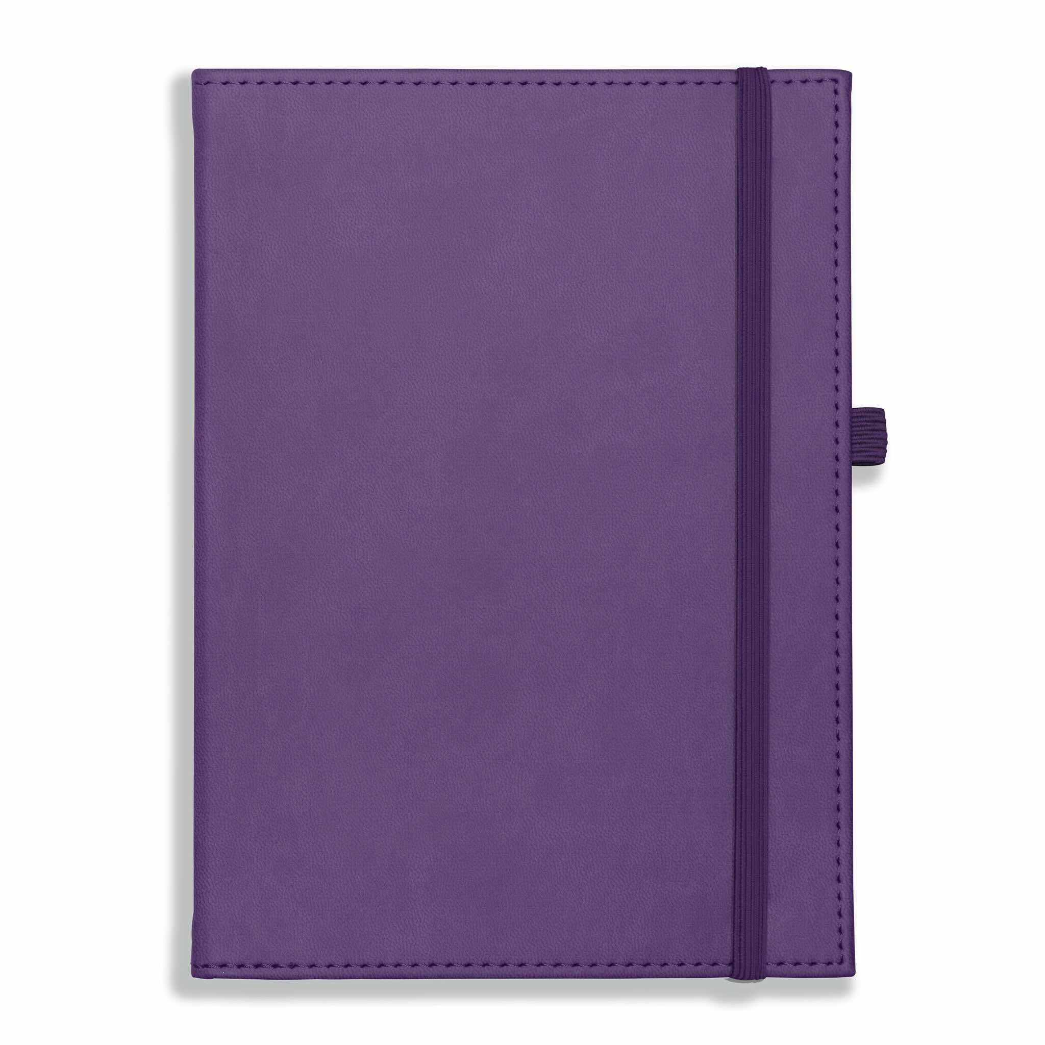 Dorchester NewHide Quarto Notebook, Feint Ruled,  Purple