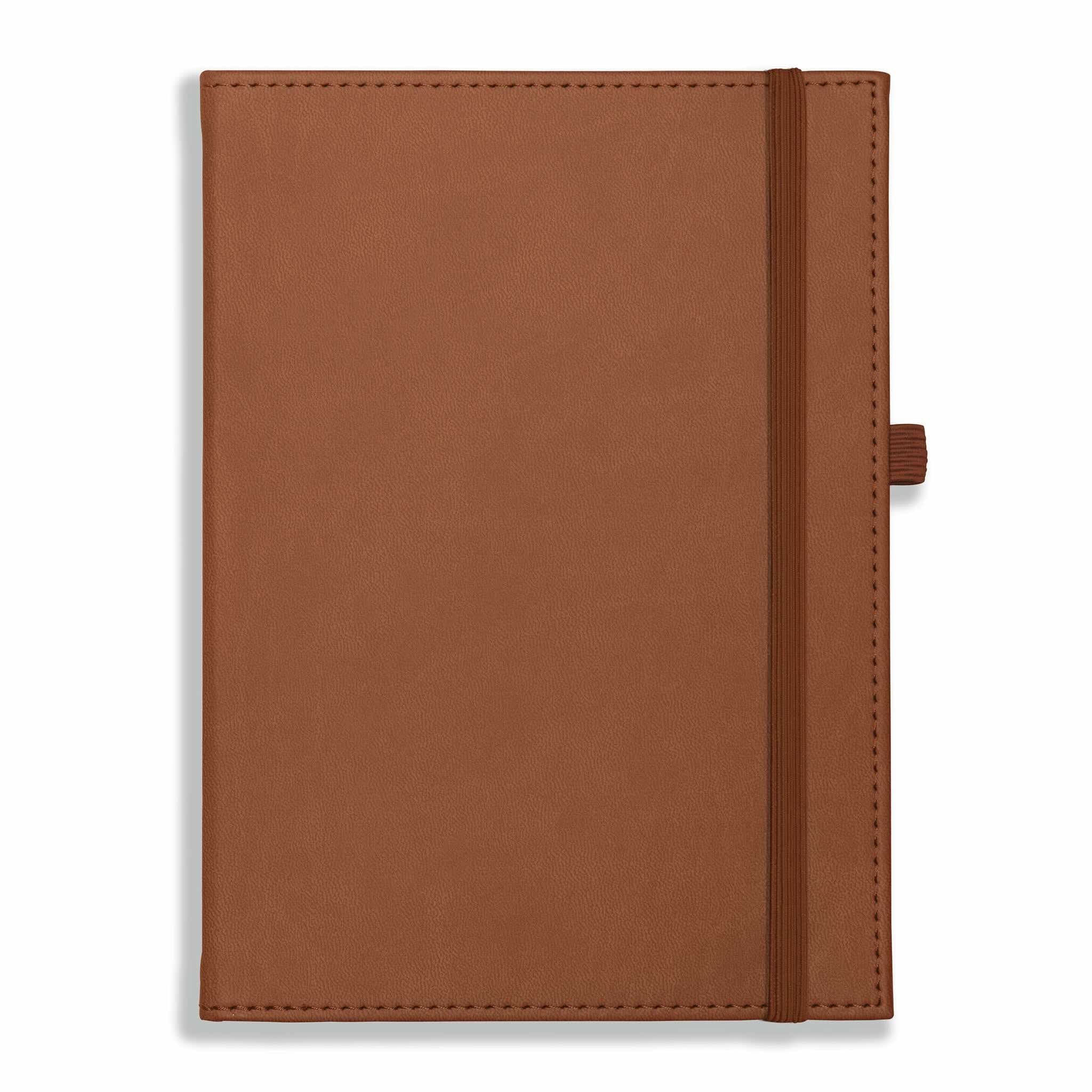 Dorchester NewHide Quarto Notebook, Feint Ruled, Chocolate