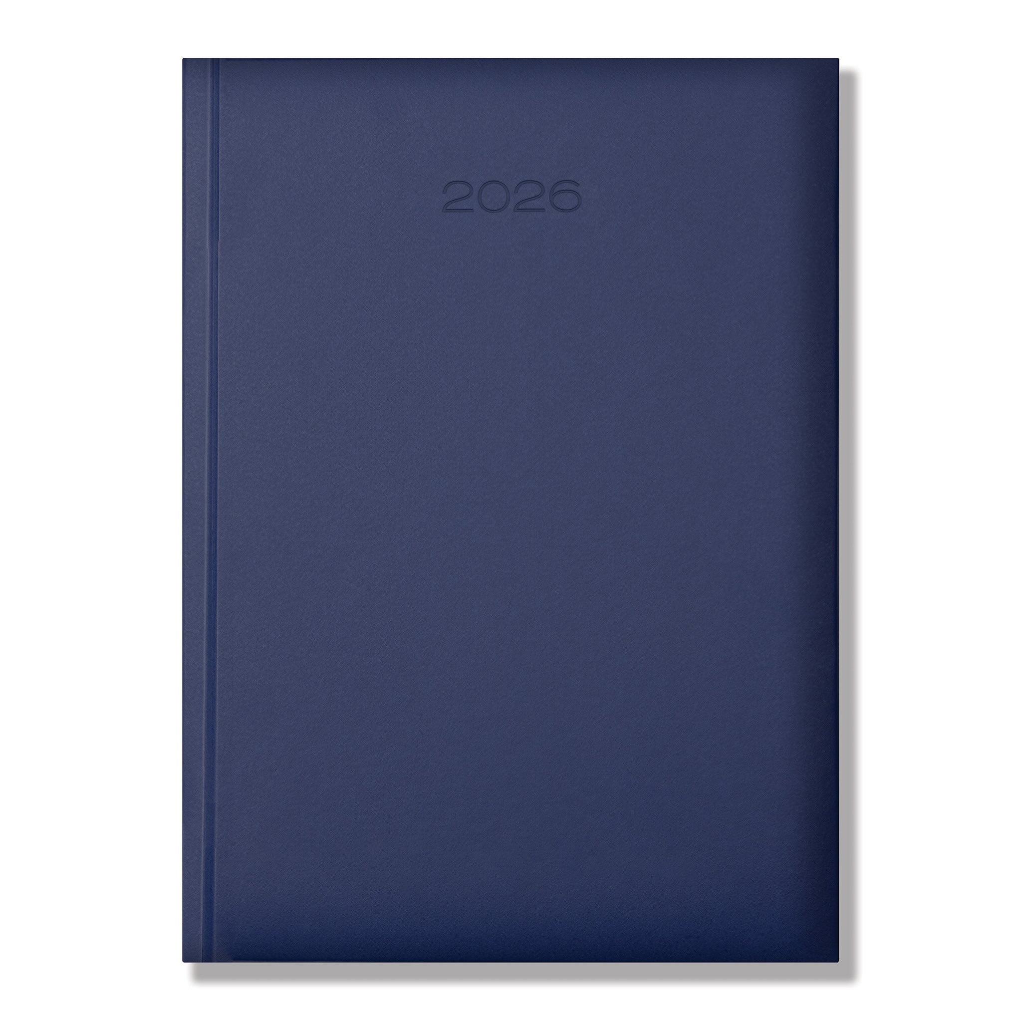 Lewes SmoothGrain A4 Garage Desk Diary, Day Per Page, blue