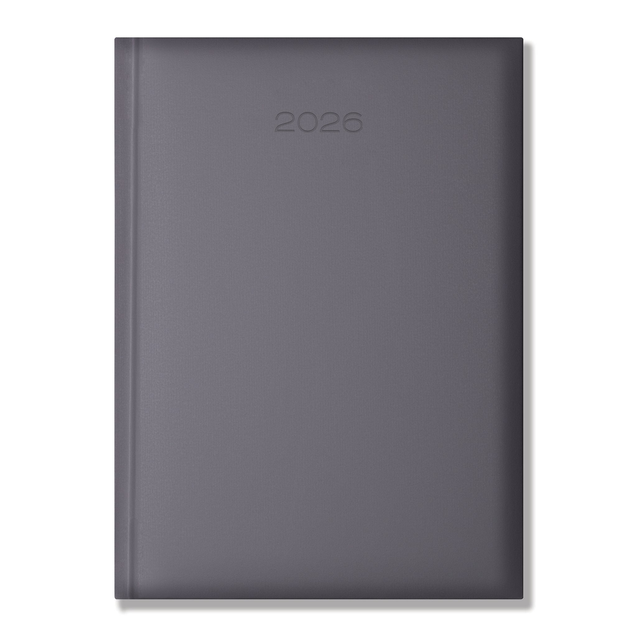 Lewes SmoothGrain A4 Garage Desk Diary, Day Per Page, Grey