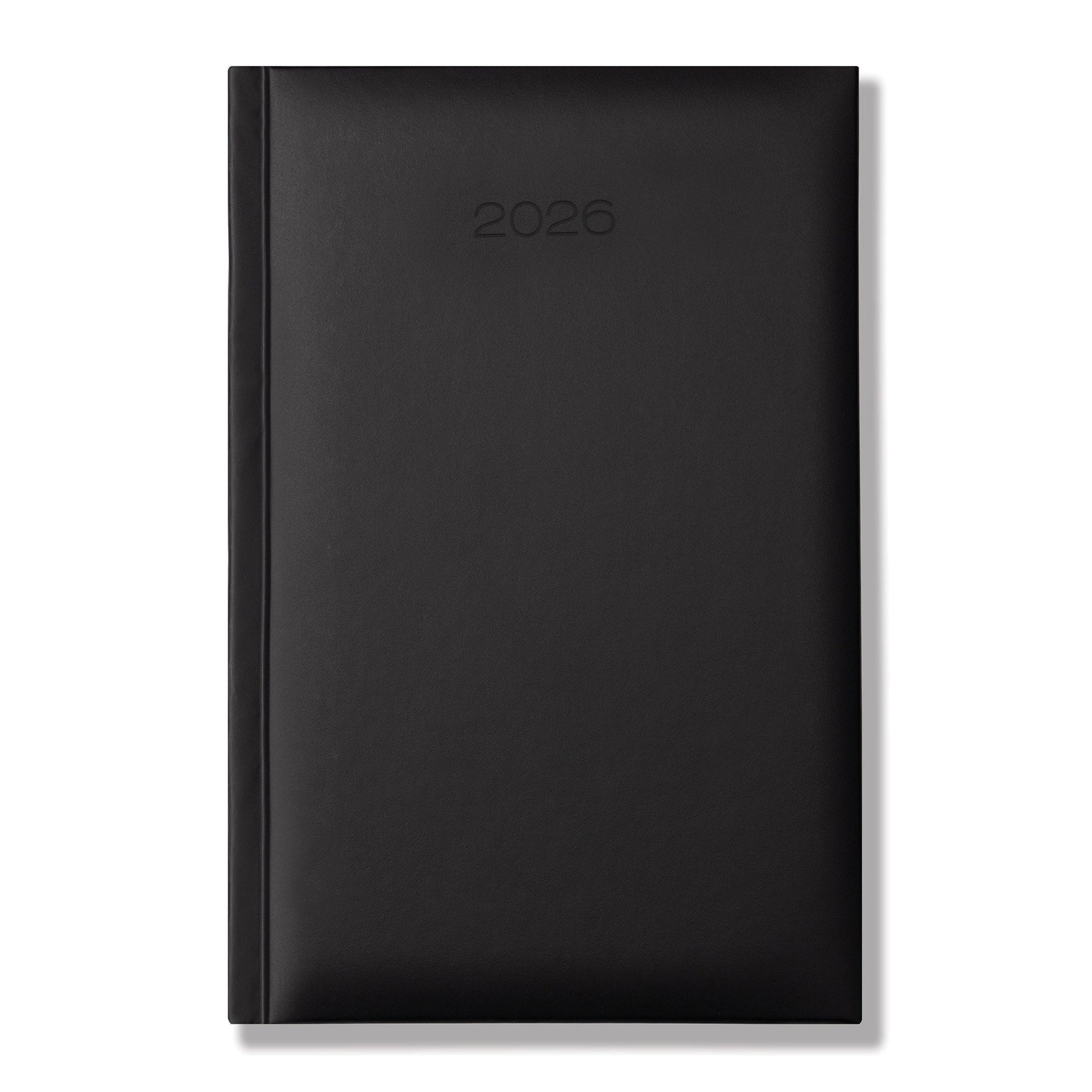 Lewes SmoothGrain A5 Desk Diary, Day Per Page, Black