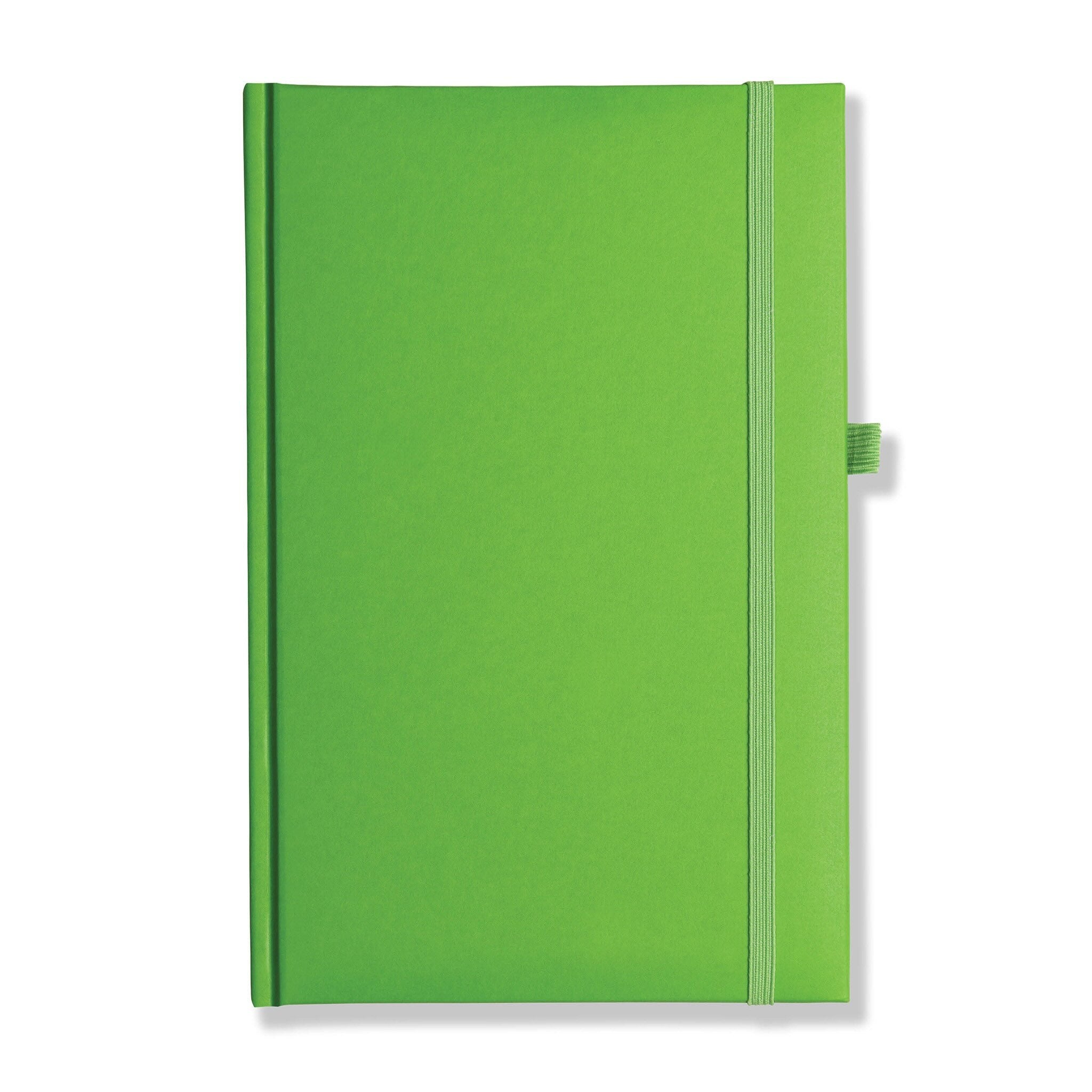 Lewes SmoothGrain A5 Notebook, Feint Ruled, Lime