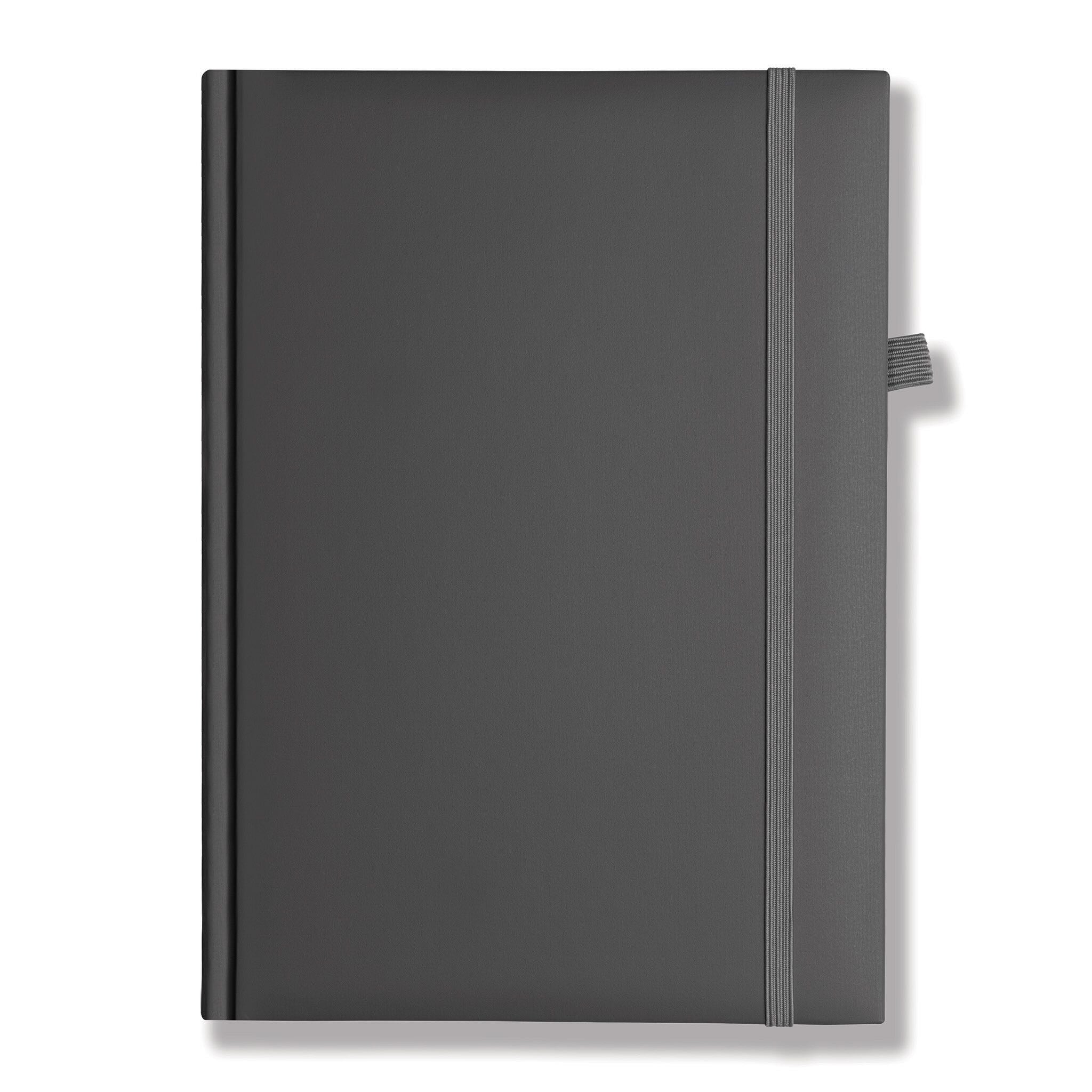 Lewes SmoothGrain Quarto Notebook, Feint Ruled, Grey