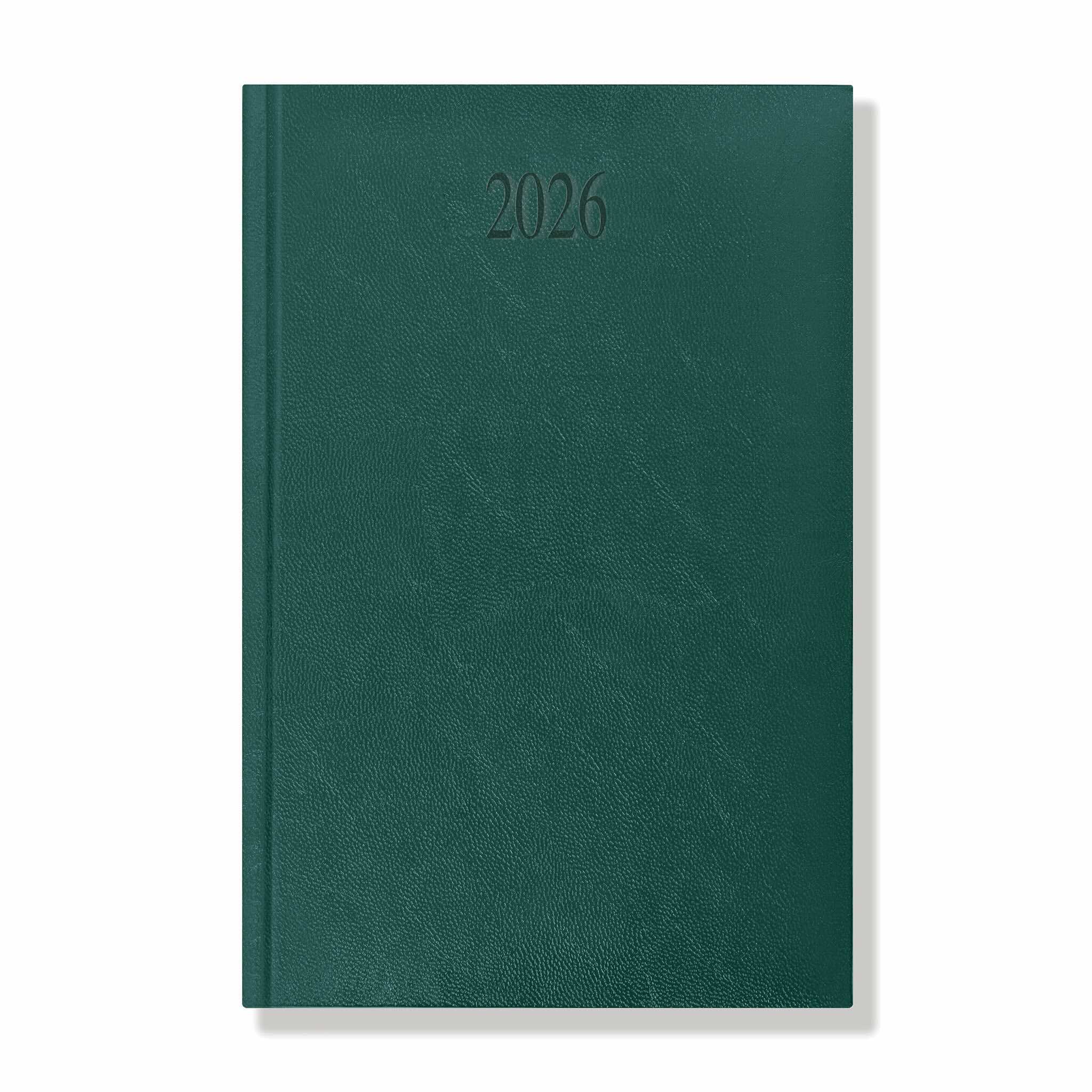 Richmond FineGrain A5 Desk Diary, Day Per Page, Green