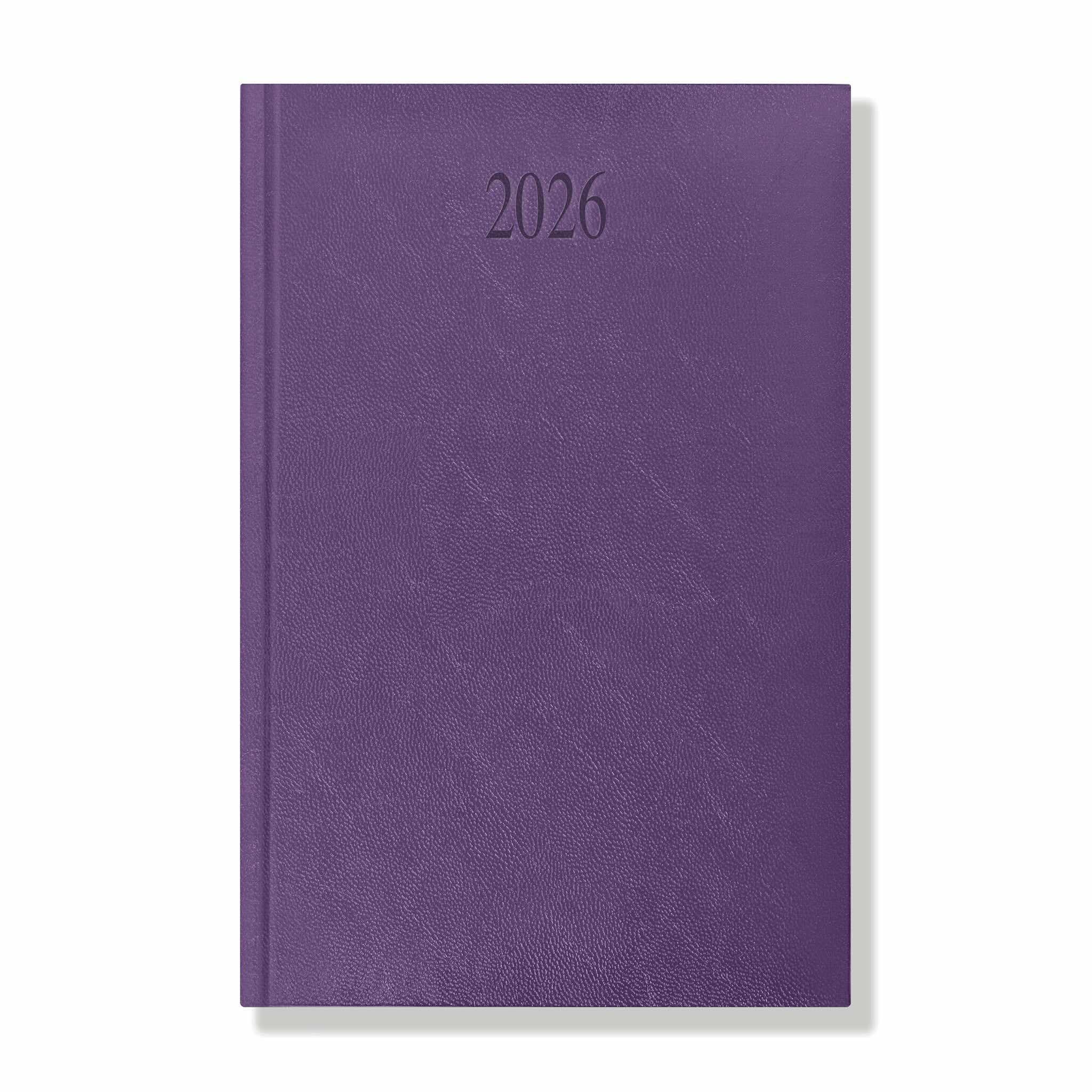 Richmond FineGrain A5 Desk Diary, Day Per Page, Purple