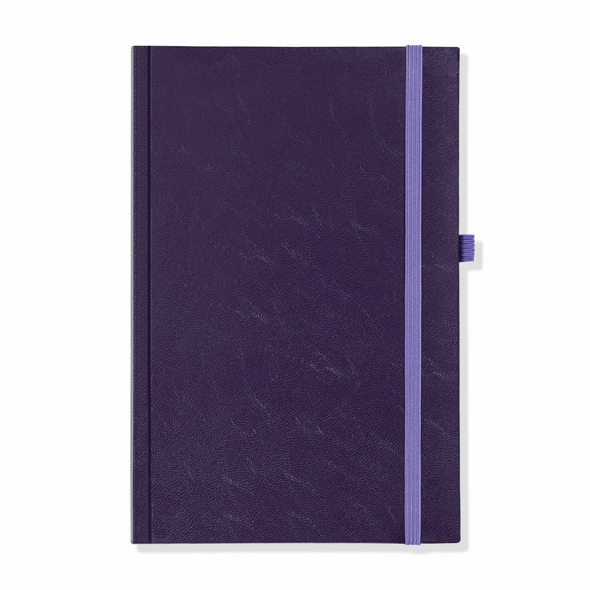 Richmond FineGrain A5 Notebook, Feint Ruled, Purple