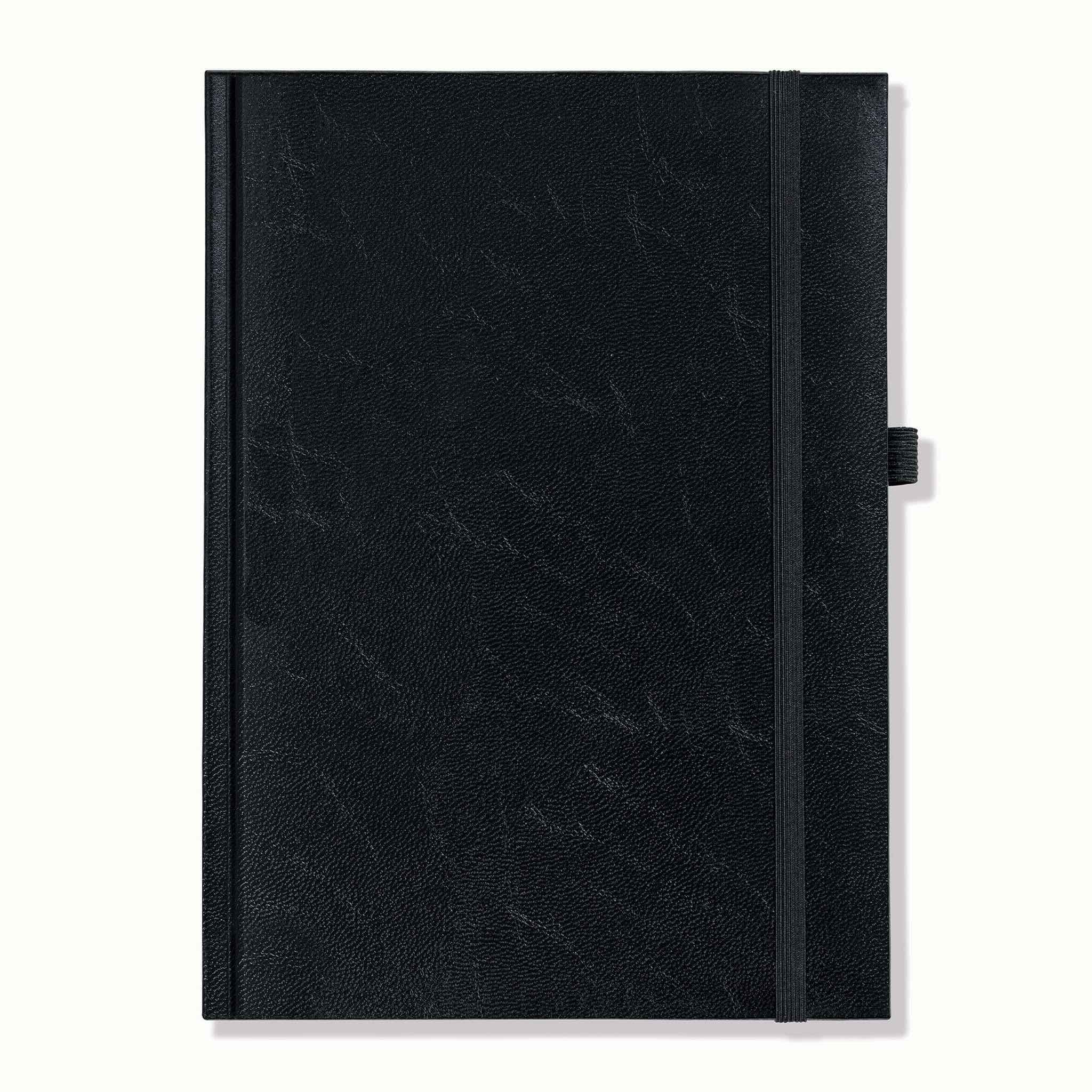 Richmond FineGrain Quarto Notebook, Feint Ruled, Black