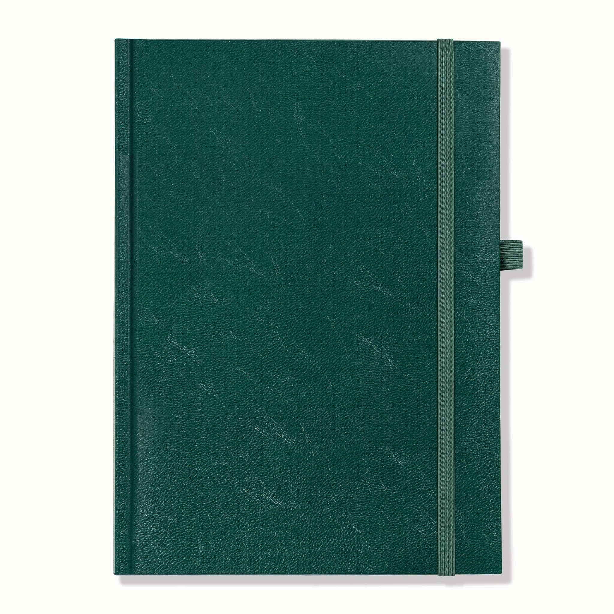 Richmond FineGrain Quarto Notebook, Feint Ruled, Green