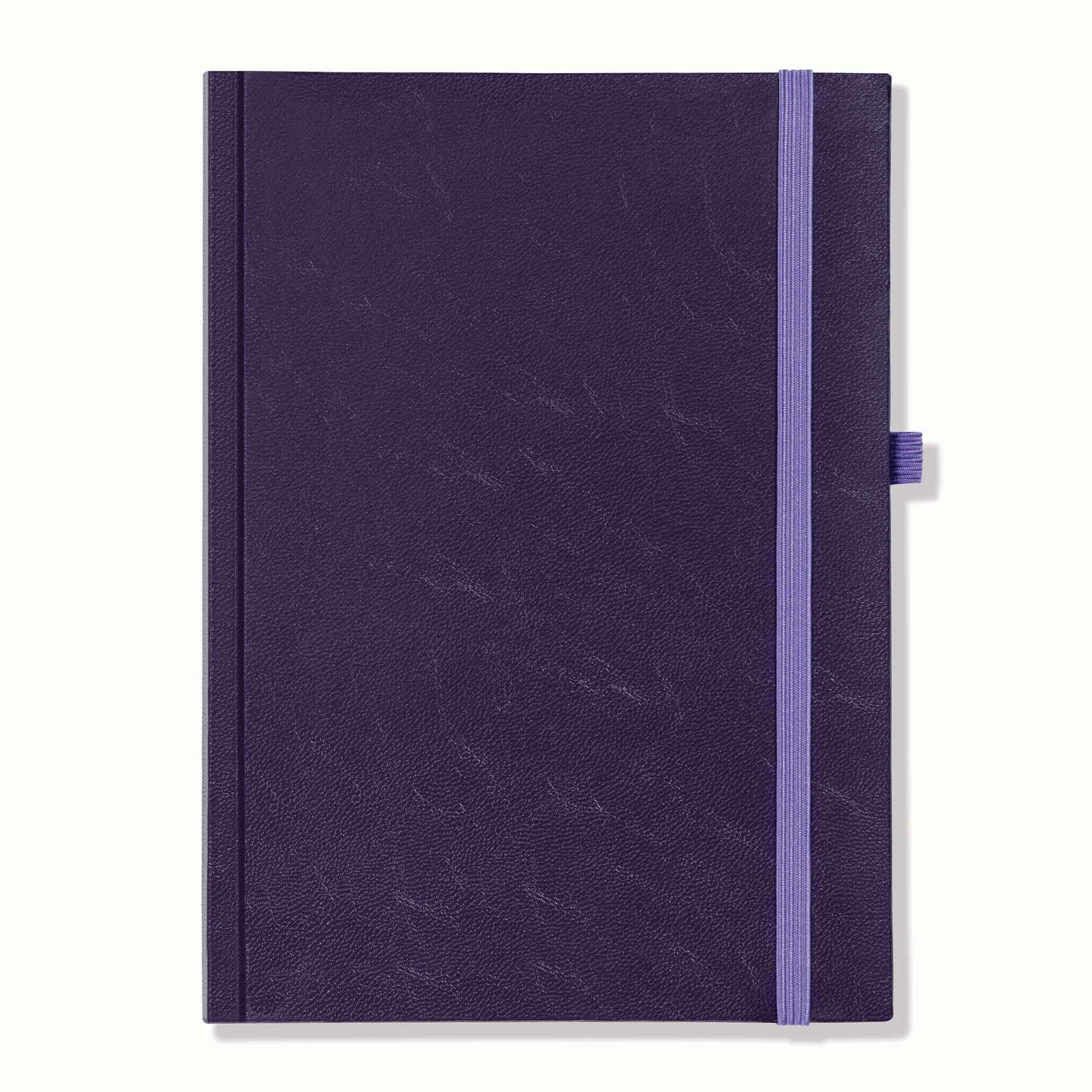 Richmond FineGrain Quarto Notebook, Feint Ruled, Purple